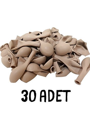 Balon marketi Baloncu Abla - 12 Inch Sea Sand Color Balloon - 30 Pack Quality Latex Balloon Chain, Birthday