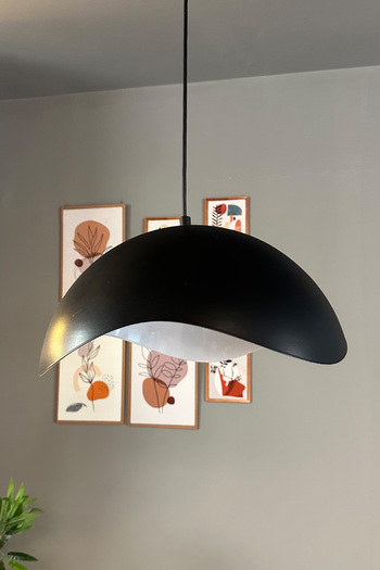 Bamyum Luna Siyah Tekli Avize Sarkıt Lamba Restoran Salon Aydınlatma