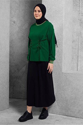 Alvina Bluz 45211 with Lace Detail