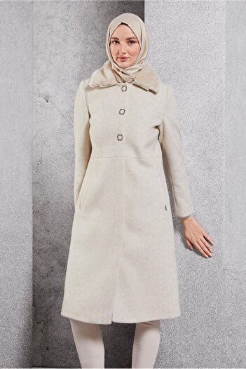 Alvina Coat 90503 - Fur Detailed Collar