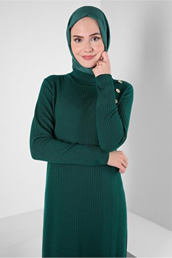 Alvina BUTTON DETAILED KNIT DRESS 44024
