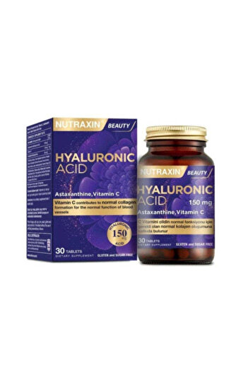 Nutraxin Hyaluronic Acid Astaxasthine, Vitamin C 30 Tablets