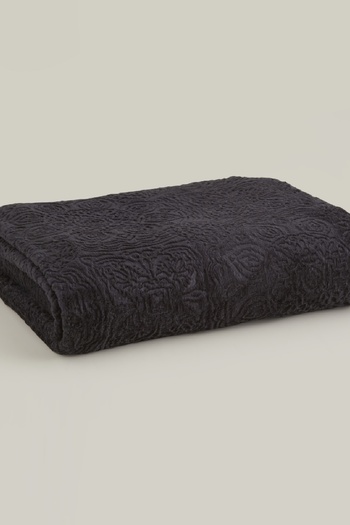 Karaca Home Black Orya Double Blanket