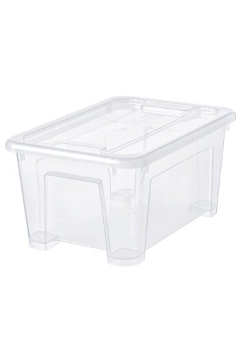 IKEA Samla Box With Lid, transparent, 28x20x14 cm/5 l
