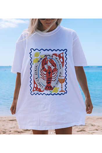 SUNFREE Popular Trend Printed Oversize Short Sleeve Women's Tshirt