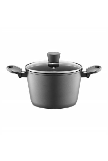 Ambition Tall pot with lid 20cm, 3.6L, Qualum Ceramic coating, Verso