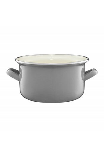 Emalia Olkusz 1907 Enamel pot 24cm, 7.0L, gray