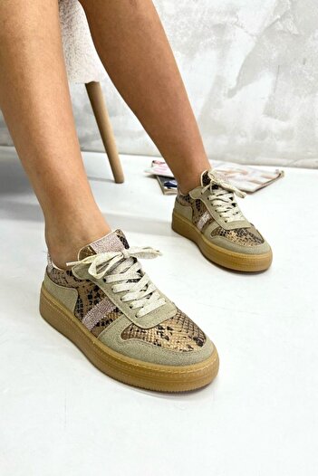 inizio Beige Women's Sports Shoes Ds067