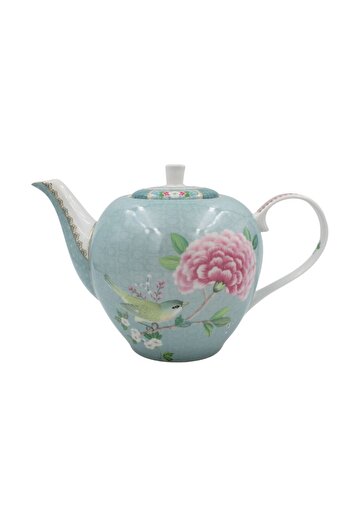 Pip Studio Ceainic din porțelan, Pip Studio, Bleu, 1.6l, colecția Blushing Birds