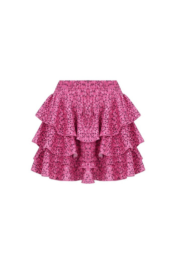 La Sarta Pink Printed Mykonos Women's Skirt