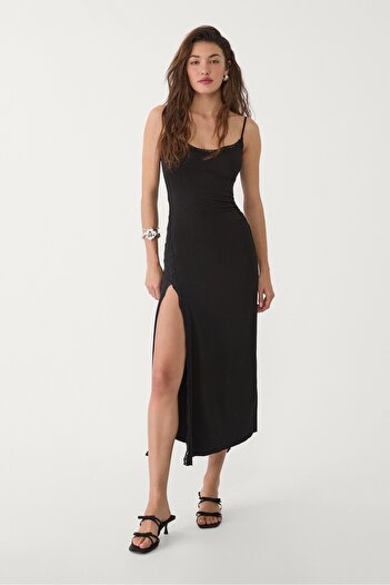 Stradivarius Long lace dress