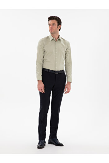 Cacharel Haki Slim Fit Pamuklu Oxford Gömlek 50304497-VR027