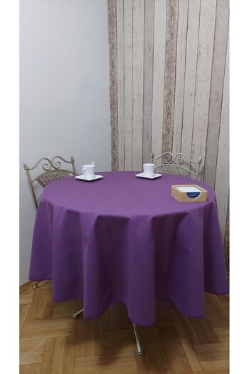 gonk Round, Solid Color, Duck (Liquid Pusher, Stain Proof) Fabric, Tablecloth