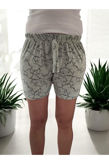 enmodaiçgiyim Patterned Cotton Women's Shorts