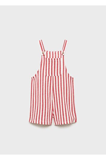 MANGO Baby Striped Short Jumpsuit