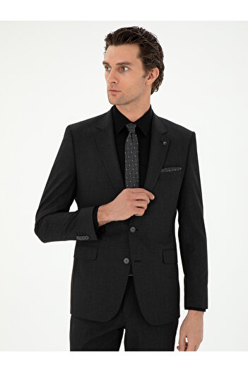 Cacharel Antrasit Slim Fit Klasik Takım Elbise 50310167-VR006