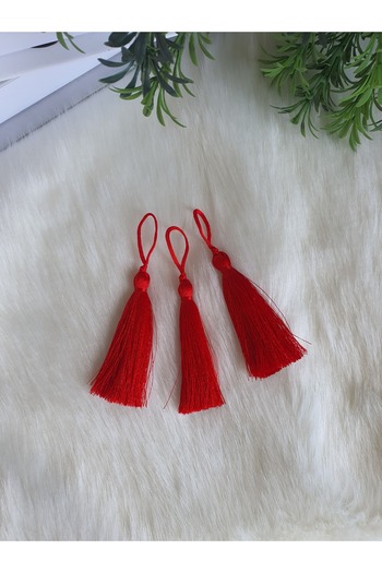 Fiyonks Atölye Tassel, Rope Tassel, Single Tassel 10 Pieces 7 Cm, Tassel Accessory, Textile