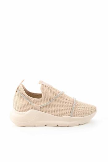 Bambi Beige Knitwear Women's Casual Shoes K01792040082