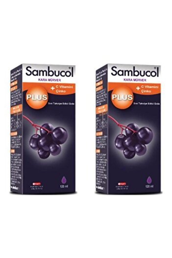 Sambucol Vitamin C and Zinc Black Elderberry Extract - 120 Ml, 2 Pieces