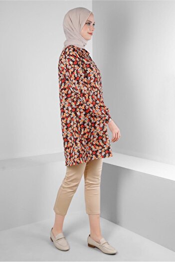 Alvina FLOWER PATTERNED SHIRT TUNIC 43672