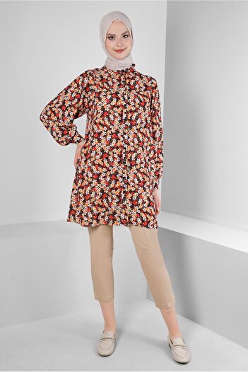 Alvina FLOWER PATTERNED SHIRT TUNIC 43672