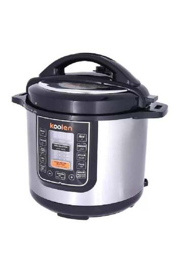 Koolen Colin Electric Pressure Cooker 1600 Watts 10 Liters 8 Functions LCD Display Silver * Black 816106004