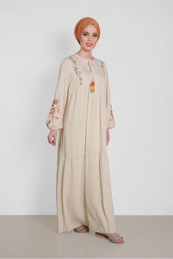 Alvina 4292 Model Flower Embroidered Dress