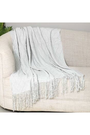 Alhabib bedding Dan Shawl Light Grey Blanket 130 x 170 cm