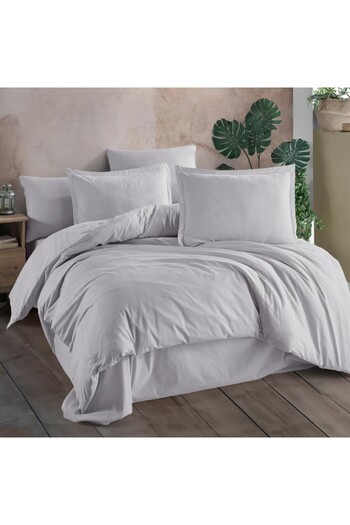 Clasy Lenjerie de pat jacquard ranforce, Clasy Home, Unita V4 Gri