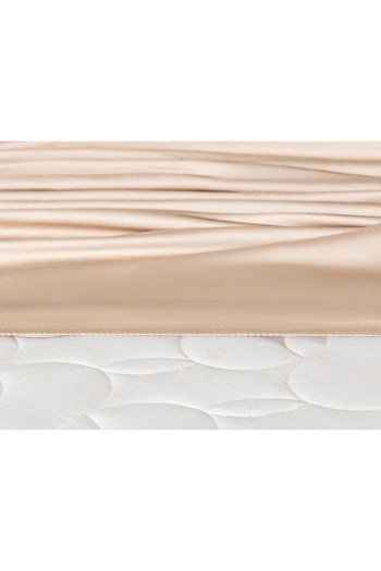 Madame Coco Beige Ciel King Size Satin Bed Sheet 100% Cotton Elastic