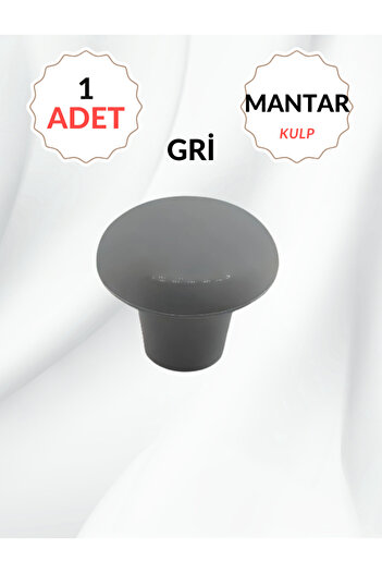 MKLAKS Buton din plastic ciupercă, gri, rotund, mâner pentru sertar pentru mobilier – design durabil și elegant