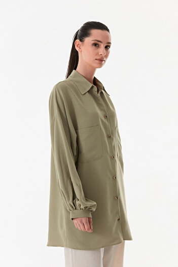 Fulla Moda Fullamodest Oversize Balloon Sleeve Shirt