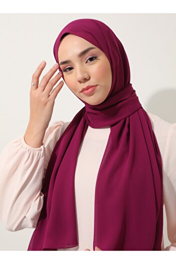 Tuva Şal Women's Pink Chiffon Shawl Dark425045