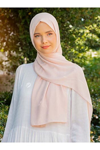 Tuva Şal Women's Crepe Shawl Light Powder380114
