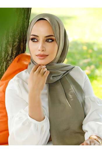 Tuva Şal Glitter Crepe Jazz Shawl - Almond Çağla - Tuva