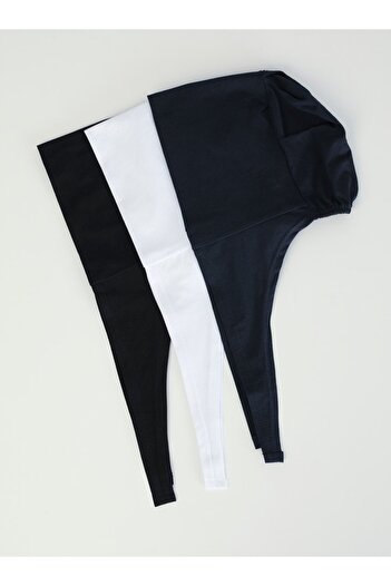 Tuva 3-Piece Advantage Set Lace Up Bonnet - Black White Navy Blue -