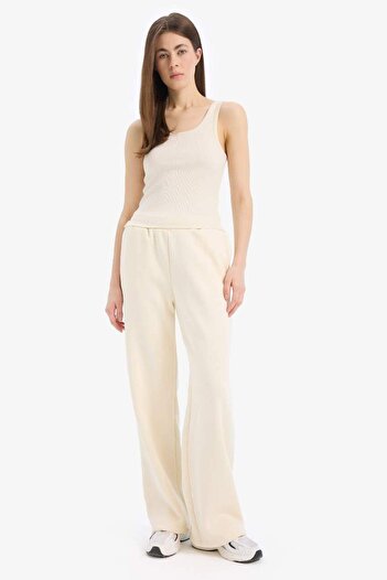 DeFacto Slim Fit Slim Fit Basic Plain Crew Neck Ribbed Camisole Athlete E5540Ax25Sm