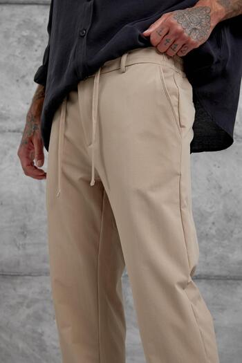 NOMARC Beige Yp Parachute Fabric Trousers