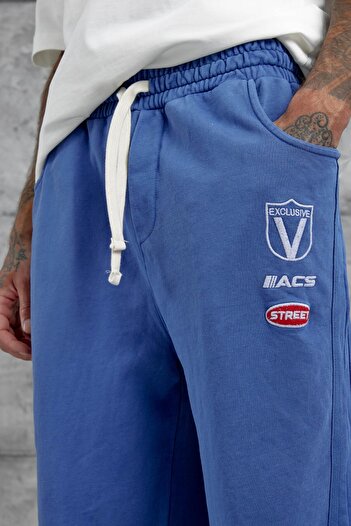 NOMARC Μπλε Acs Street Written Washable φαρδύ αθλητικό παντελόνι