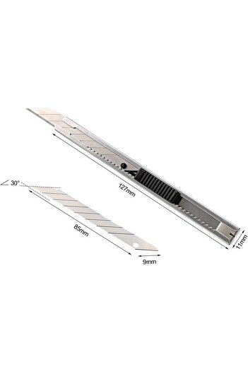 Generic 5-piece 9mm Multi-Purpose Slim Steel Scalpel Knife | Suitable for Office and Home Use