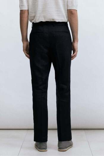 H&M Slim Fit Linen Suit Trousers