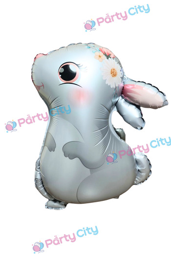 Party City Милий кролик фольгований повітряна кулька міні набір для новонароджених (кремовий та коричневі зірочки)