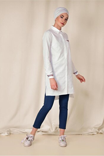 Alvina Linen Tunic with Embroidery Detail 4975