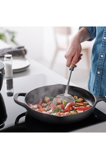 IKEA VARDAGEN Wok Spatula (Stainless Steel/Beech, 36 cm) – Durable & Ergonomic Cooking Tool