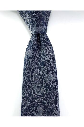 PİERRONİ Gray Shawl Pattern Handkerchief Tie