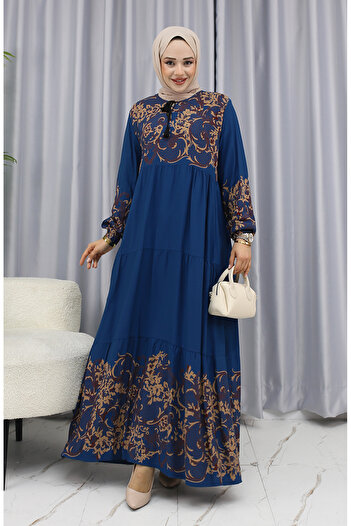 sefamerve Φόρεμα Juicy Pattern 4082-06 σε βενζίνη
