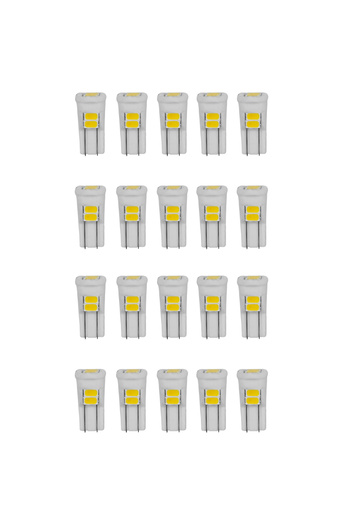 New Spider Plus T10 5W LED Wedge Bulb – 20 Pcs White Light for Car Interior, License Plate, Parking, Trunk, Dome