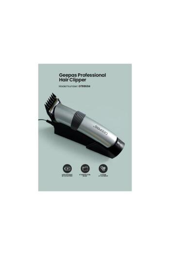 Geepas Adjustable Stainless Steel Hair & Beard Trimmer with 5 Comb Attachments