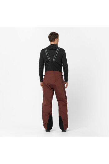 Salomon Absolute Bib Men's Ski Pants Rum Raisin Lc2336700