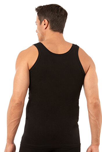ÖZKAN underwear Özkan 0050 2 Pack Men's Cotton Single Jersey Flexible Comfortable Thick Strap Athlete